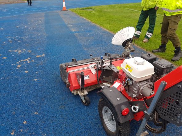 Maintaining a Polymeric sports surface - Cover Image